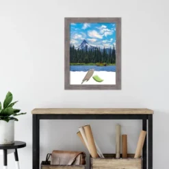 Amanti Art Pinstripe Plank Grey Narrow Picture Frame -Amanti Art GUEST 0022e7b8 110f 4b93 a66a f2e195713428