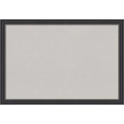 26"x18" Stylish Wood Frame Cork Board Black - Amanti Art -Amanti Art GUEST 004541c4 af35 45c6 bf45 a8e2bdf8cd42