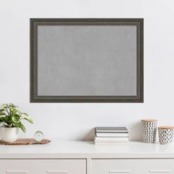 31"x23" Upcycled Framed Magnetic Board Brown/Gray - Amanti Art -Amanti Art GUEST 0089f07f 4c9b 4ea1 bd68 7046320329f1