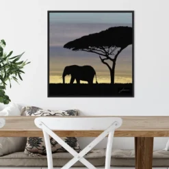 22" X 22" Savanna Elephant I By James Burghardt Framed Canvas Wall Art Black - Amanti Art -Amanti Art GUEST 013cb73f d004 49e7 ae40 711c1fbb9c97