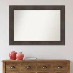 42" X 30" Non-Beveled William Rustic Woodgrain Bathroom Wall Mirror - Amanti Art -Amanti Art GUEST 0167d84c a29b 4848 a3a1 20d567203161