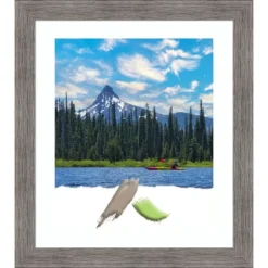 Amanti Art Pinstripe Plank Grey Narrow Picture Frame -Amanti Art GUEST 01773f34 f5b5 4205 9d3a 08482f1b8ca5