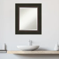 Amanti Art Milano Bronze Beveled Wood Bathroom Wall Mirror -Amanti Art GUEST 018db686 276c 48df be8c e0379b678ee2