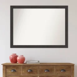 42" X 31" Non-Beveled Rustic Plank Espresso Narrow Bathroom Wall Mirror - Amanti Art 14 42" X 31" Non-Beveled Rustic Plank Espresso Narrow Bathroom Wall Mirror - Amanti Art -Amanti Art GUEST 020edb68 199c 45da b174 52121b912f07