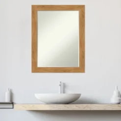 Amanti Art Carlisle Petite Bevel Wood Bathroom Wall Mirror -Amanti Art GUEST 023b001f 72cd 420c b792 240bd3757a29