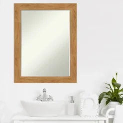 Amanti Art Carlisle Petite Bevel Wood Bathroom Wall Mirror -Amanti Art GUEST 03893516 34d7 45b0 97b6 4cee3634439d