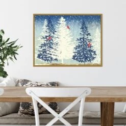 24" X 18" Snow Christmas Trees By PI Studio Framed Canvas Wall Art - Amanti Art -Amanti Art GUEST 03f7e8fb ab67 4041 97ac 734b742665ef