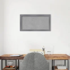 26"x14" Edwin Framed Magnetic Board Gray - Amanti Art: 100% Real Wood, Steel, Wall-Mounted, Organizational Tool -Amanti Art GUEST 040cfc05 88fe 45c5 9bb5 6a12a39b7744