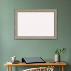 41"x29" Wood Frame White Cork Board Fleur Champagne Silver - Amanti Art: Elegant Bulletin Board, Wall Mounted Presentation Board -Amanti Art GUEST 044a665a eacb 4737 819b 71cce3980791