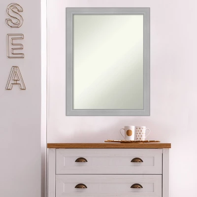 21" X 27" Non-Beveled Vista Brushed Nickel Narrow Bathroom Wall Mirror - Amanti Art 8 21" X 27" Non-Beveled Vista Brushed Nickel Narrow Bathroom Wall Mirror - Amanti Art - Image 6