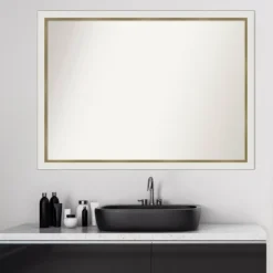 41" X 30" Non-Beveled Eva Narrow Bathroom Wall Mirror White - Amanti Art: Polystyrene Frame, Includes Mounting Hardware 17 41" X 30" Non-Beveled Eva Narrow Bathroom Wall Mirror White - Amanti Art: Polystyrene Frame, Includes Mounting Hardware -Amanti Art GUEST 04b72e06 7e7c 4a60 b9ea 71af943e8242