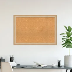 Amanti Art Eva Narrow Framed Corkboard, Natural Cork -Amanti Art GUEST 058a183e 5832 46fa 960f 2de21ac7e534
