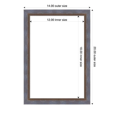Amanti Art Two Tone Blue Copper Framed Dry Erase Magnetic Board 6 Amanti Art Two Tone Blue Copper Framed Dry Erase Magnetic Board - Image 4