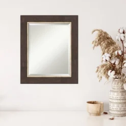 21" X 25" Beveled Lined Bronze Wall Mirror - Amanti Art -Amanti Art GUEST 05ed30dc 71a6 4bb3 ba9f 94b1f1e2298b