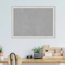 30"x22" Two Tone Framed Magnetic Board Silver - Amanti Art: Wall Mount, Real Wood & Steel -Amanti Art GUEST 066521da 48d4 49e8 bdb8 e9bdc0e9e718