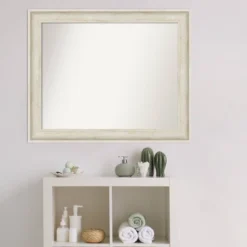 33" X 27" Non-Beveled Regal Birch Cream Bathroom Wall Mirror - Amanti Art: Rectangle, Polystyrene Frame, Wall Mounted -Amanti Art GUEST 06fb94b1 9827 4e7d 9c5a a3bf482a83e2