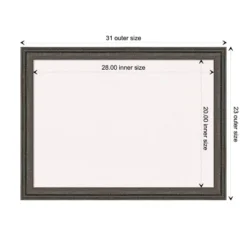 31"x23" Upcycled Wood Frame White Cork Board Brown/Gray - Amanti Art -Amanti Art GUEST 075dc64f 3bbc 42b0 96e3 6eaab7105c5d