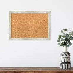 Amanti Art Crackled Metallic Narrow Framed Corkboard, Natural Cork -Amanti Art GUEST 079f2172 d0bd 495c a815 47359ee29345