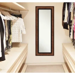 21" X 55" Non-Beveled Vogue Bronze Full Length On The Door Mirror - Amanti Art -Amanti Art GUEST 084c967b ffbf 4834 a6cd 9132d17d7521