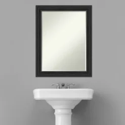 Amanti Art Shipwreck Black Narrow Petite Bevel Bathroom Wall Mirror 28 X 22 In. 12 Amanti Art Shipwreck Black Narrow Petite Bevel Bathroom Wall Mirror 28 X 22 In. -Amanti Art GUEST 08860f81 a968 4497 9864 6e718288117b