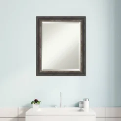 Bark Rustic Framed Bathroom Vanity Wall Mirror Charcoal - Amanti Art 23 Bark Rustic Framed Bathroom Vanity Wall Mirror Charcoal - Amanti Art -Amanti Art GUEST 0927203f 7b8c 4a36 baae f67962c16f87