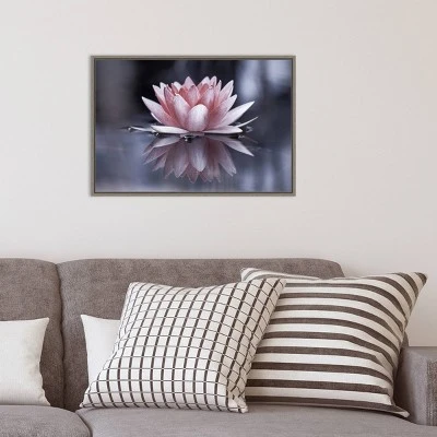 23" X 16" Padmasana Lotus Flower By Fabien Bravin Framed Canvas Wall Art - Amanti Art 9 23" X 16" Padmasana Lotus Flower By Fabien Bravin Framed Canvas Wall Art - Amanti Art - Image 7