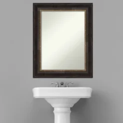 24" X 30" Non-Beveled Varied Black Bathroom Wall Mirror - Amanti Art -Amanti Art GUEST 0ab3b230 0614 4d36 a378 e220604008ac