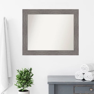 34" X 28" Non-Beveled Pinstripe Plank Gray Bathroom Wall Mirror - Amanti Art 10 34" X 28" Non-Beveled Pinstripe Plank Gray Bathroom Wall Mirror - Amanti Art - Image 8