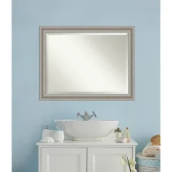 46" X 36" Parlor Framed Bathroom Vanity Wall Mirror Silver - Amanti Art -Amanti Art GUEST 0b55b488 875f 4424 8f74 5de0b07d0a90