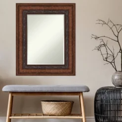 28" X 34" Beveled Decorative Bronze Wall Mirror - Amanti Art -Amanti Art GUEST 0ba01135 b6f5 4ef5 8b48 e6ae3646d192