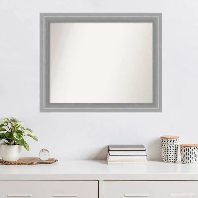 33" X 27" Non-Beveled Peak Polished Nickel Narrow Wall Mirror - Amanti Art 8 33" X 27" Non-Beveled Peak Polished Nickel Narrow Wall Mirror - Amanti Art - Image 6