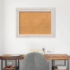 34"x26" Opera Wood Frame Natural Cork Board Off-White - Amanti Art -Amanti Art GUEST 0d0025f3 40fc 4fba ad7a 1ccaa7e5e2d9