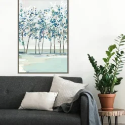 22" X 33" Blue Tree Ridge I By Isabelle Z Framed Canvas Wall Art Gray Wash - Amanti Art -Amanti Art GUEST 0d7186de 5baf 46a9 9890 00ca70b078bb