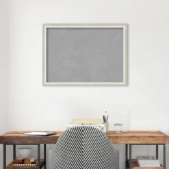 30"x22" Two Tone Framed Magnetic Board Silver - Amanti Art: Wall Mount, Real Wood & Steel -Amanti Art GUEST 0d93fb90 918d 4ffd 9c93 7b238af65e58