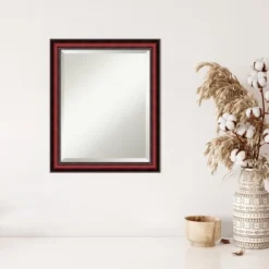 Amanti Art Rubino Cherry Scoop Beveled Wood Framed Wall Mirror -Amanti Art GUEST 0ec52756 3e36 44f3 a88f 074989129c30