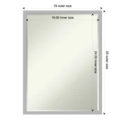 Amanti Art Hera Chrome Petite Bevel Bathroom Wall Mirror 25 X 19 In. -Amanti Art GUEST 0f6bcf24 8c33 4ffa a35e c0b93c3f1d11