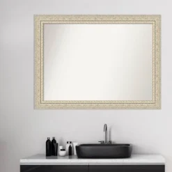 44" X 33" Non-Beveled Fair Baroque Wood Bathroom Wall Mirror Cream - Amanti Art 16 44" X 33" Non-Beveled Fair Baroque Wood Bathroom Wall Mirror Cream - Amanti Art -Amanti Art GUEST 10146798 dfb7 4a26 9dc5 c0d5c8021166