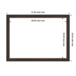 Amanti Art 23"x31" Ashton Black Framed Magnetic Dry Erase Board -Amanti Art GUEST 1063e8fe 90a9 42b1 a6e9 01b5270c781f