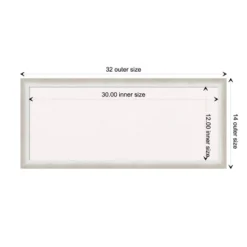 32"x14" Two Tone Wood Frame White Cork Board Silver - Amanti Art: Bulletin Board For Office, Wall Mount, No Choking Hazard 20 32"x14" Two Tone Wood Frame White Cork Board Silver - Amanti Art: Bulletin Board For Office, Wall Mount, No Choking Hazard -Amanti Art GUEST 1182c889 9266 4527 8118 95df3f66638f