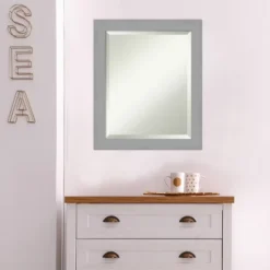 20" X 24" Brushed Nickel Framed Wall Mirror Silver - Amanti Art 11 20" X 24" Brushed Nickel Framed Wall Mirror Silver - Amanti Art -Amanti Art GUEST 11934004 1547 4dcf 8025 6ae31d62ecea