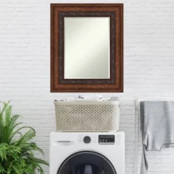 28" X 34" Beveled Decorative Bronze Wall Mirror - Amanti Art -Amanti Art GUEST 1203dc2f 985f 40d9 b299 e5ea4867ef06