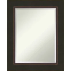 Amanti Art Milano Bronze Beveled Wood Bathroom Wall Mirror -Amanti Art GUEST 126ec47c 1bdc 4ba7 a511 314f19ddb294