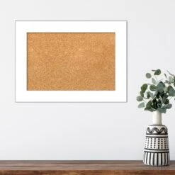 Amanti Art Wedge White Framed Corkboard, Natural Cork -Amanti Art GUEST 12994583 4e59 4399 b816 7a3effa616f6