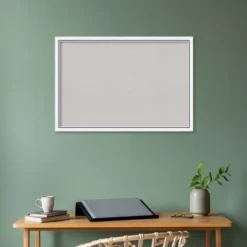 Amanti Art 38"x26" Morgan Wood Frame Gray Cork Board White/Blue - : Wall Mounted Bulletin Board, Custom Framed, Organizational Tool -Amanti Art GUEST 147a533e 889d 4948 bf97 643bc99a51f6