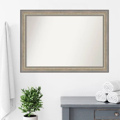 41"x29" Non-Beveled Wood Bathroom Wall Mirror Fleur Silver - Amanti Art: Modern Rectangular Design, Wall Mounted, Includes Hardware 7 41"x29" Non-Beveled Wood Bathroom Wall Mirror Fleur Silver - Amanti Art: Modern Rectangular Design, Wall Mounted, Includes Hardware - Image 5