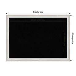 30"x22" Two Tone Wood Frame Cork Board Silver - Amanti Art -Amanti Art GUEST 15437575 17d9 42f8 a0eb 66661bbcecb1