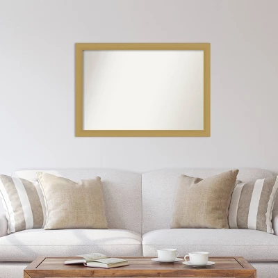 40" X 28" Non-Beveled Grace Brushed Gold Wall Mirror - Amanti Art 6 40" X 28" Non-Beveled Grace Brushed Gold Wall Mirror - Amanti Art - Image 4