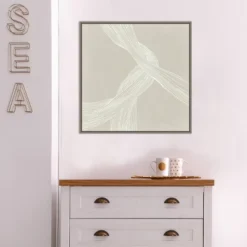 22" X 22" On The Same Wavelength I By Isabelle Z Framed Canvas Wall Art Gray Wash - Amanti Art -Amanti Art GUEST 16273fbe d584 4f8c 8757 edc0b305f640