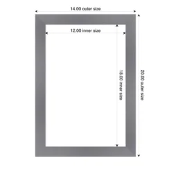 Amanti Art Edwin Grey Framed Dry Erase Magnetic Board -Amanti Art GUEST 16c6fe16 5f74 48fb b5bf 601efc5989b8