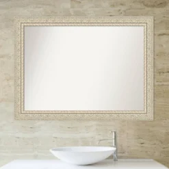 44" X 33" Non-Beveled Fair Baroque Wood Bathroom Wall Mirror Cream - Amanti Art 13 44" X 33" Non-Beveled Fair Baroque Wood Bathroom Wall Mirror Cream - Amanti Art -Amanti Art GUEST 17065c84 5886 4811 9b7b 093efb314af1